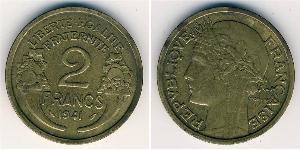 2 Franc Terza Repubblica francese (1870-1940)  Alluminio/Bronzo 