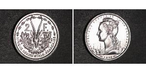 2 Franc French West Africa (1895-1958) Aluminio 