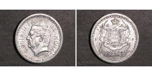 2 Franc Mónaco (1297 - ) Aluminio Luis II de Mónaco (1870-1949)