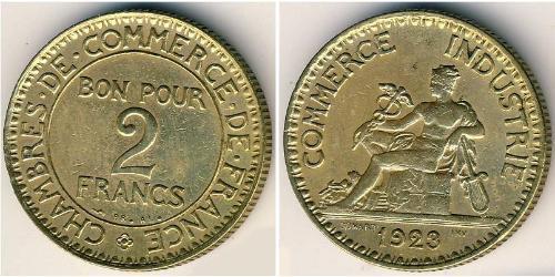 2 Franc Tercera República Francesa (1870-1940)  Aluminio/Bronce 