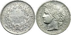 2 Franc Deuxième République (France) (1848-1852) Argent 