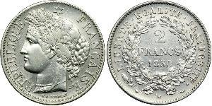 2 Franc Deuxième République (France) (1848-1852) Argent 