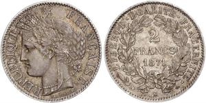 2 Franc Deuxième République (France) (1848-1852) Argent 