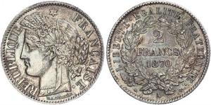 2 Franc Deuxième République (France) (1848-1852) Argent 