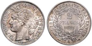 2 Franc Deuxième République (France) (1848-1852) Argent 