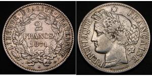 2 Franc Deuxième République (France) (1848-1852) Argent 