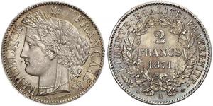 2 Franc Deuxième République (France) (1848-1852) Argent 