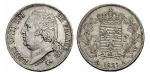 2 Franc Kingdom of France (1815-1830) Argent Louis XVIII de France  (1755-1824)