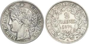 2 Franc Seconda Repubblica francese (1848-1852) Argento 