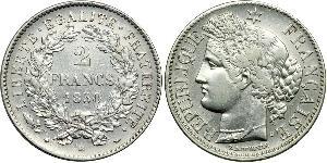 2 Franc Seconda Repubblica francese (1848-1852) Argento 