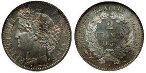 2 Franc Seconda Repubblica francese (1848-1852) Argento 
