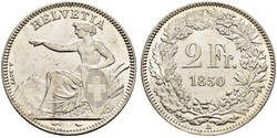 2 Franc Svizzera Argento 
