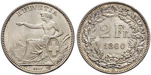 2 Franc Svizzera Argento 