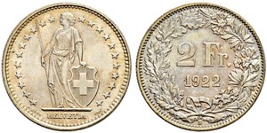 2 Franc Svizzera Argento 