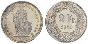 2 Franc Svizzera Argento 
