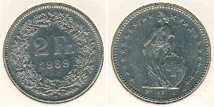 2 Franc Switzerland Copper/Nickel 