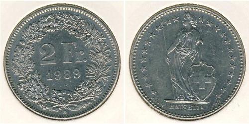 2 Franc Schweiz Kupfer/Nickel 