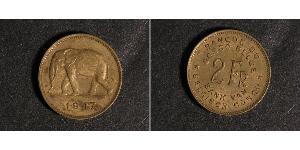 2 Franc Congo Belga (1908 - 1960) Latón 