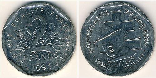 2 Franc Quinta Repubblica francese (1958 - ) Nichel 