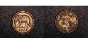2 Franc Congo Belga (1908 - 1960) Ottone 
