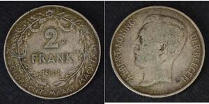2 Franc Bélgica Plata 