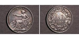 2 Franc Suiza Plata 