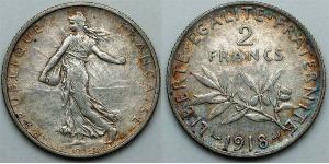 2 Franc Tercera República Francesa (1870-1940)  Plata 