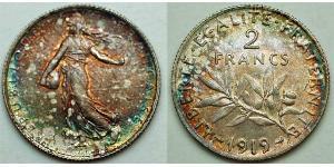 2 Franc Tercera República Francesa (1870-1940)  Plata 