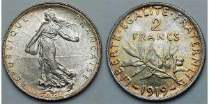 2 Franc Tercera República Francesa (1870-1940)  Plata 