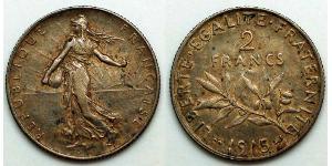 2 Franc Tercera República Francesa (1870-1940)  Plata 