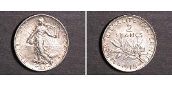 2 Franc Tercera República Francesa (1870-1940)  Plata 
