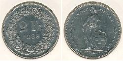 2 Franc Svizzera Rame/Nichel 