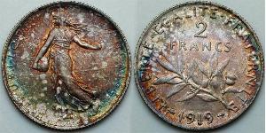 2 Franc Dritte Französische Republik (1870-1940)  Silber 