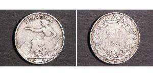 2 Franc Schweiz Silber 