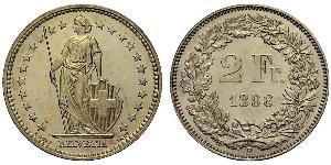 2 Franc Schweiz Silber 