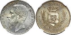 2 Franc null Silber Leopold II (1835 - 1909)