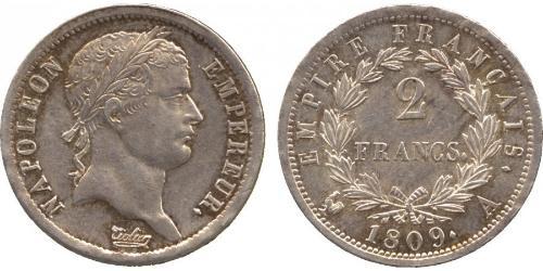 2 Franc First French Empire (1804-1814) Silver Napoleon (1769 - 1821)