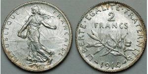 2 Franc French Third Republic (1870-1940)  Silver 