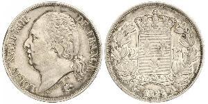 2 Franc Kingdom of France (1815-1830) Silver Louis XVIII of France (1755-1824)
