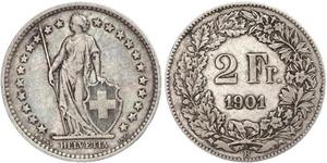 2 Franc Switzerland Silver 