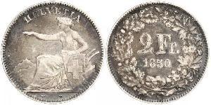 2 Franc Switzerland Silver 