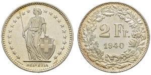 2 Franc Switzerland Silver 