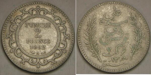 2 Franc Tunisia Silver 