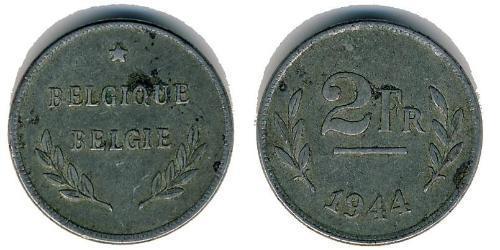 2 Franc Bélgica Zinc 