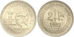 2 Franc Principato di Monaco (1297 - )  Luigi II di Monaco (1870-1949)
