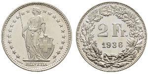 2 Franc 瑞士 銀 