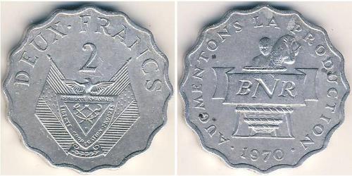 2 Franc 卢旺达 铝 