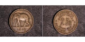 2 Franc 比屬剛果 (1908 - 1960) 黃銅 