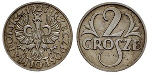 2 Grosh Pologne / Deuxième République de Pologne (1918 - 1939) Cuivre 