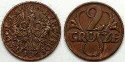 2 Grosh Seconda Repubblica Polacca (1918 - 1939) / Polonia Rame 